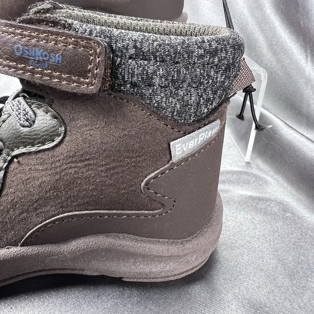 OshKosh B'Gosh Toddler Boys Ever Play Boots Sz 7 M Brown Mid Top Ankle Fashion